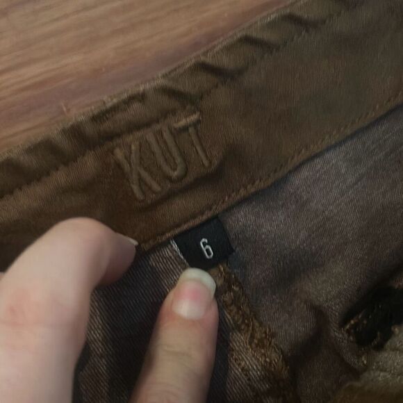 KUT from the‎ kloth brown straight leg jeans ankle length hiking outdoor - Picture 3 of 8